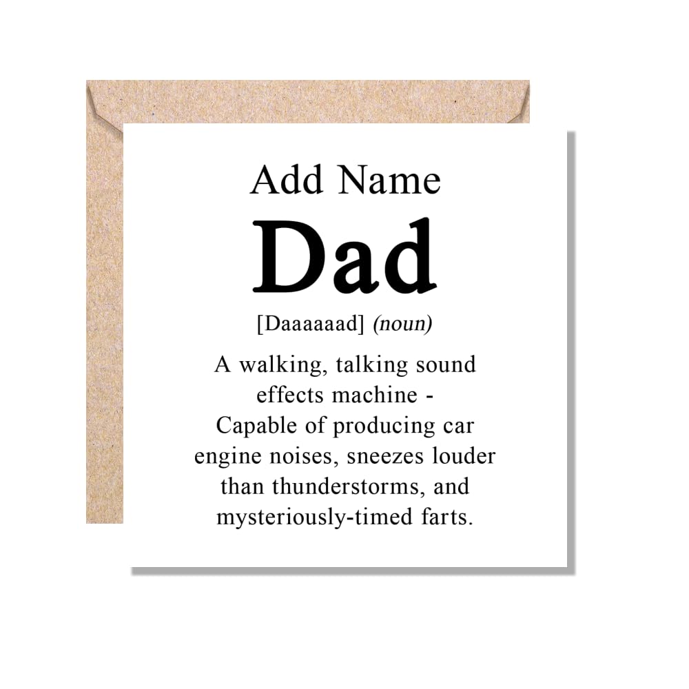 MUGGZ - Customisable - Card - Walking Talking Sound-Effects Machine - Dad Dictionary Definition - Rude But True Gift