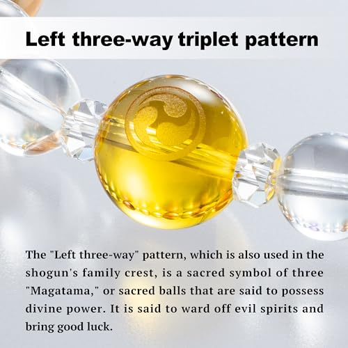 Image of Japan bracelet lucky charm crystal citrine amethyst feng shui traditional money luck fortune