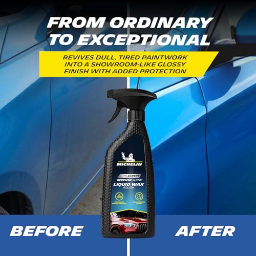 Image of MICHELIN Liquid Wax Polish 500ml Deep Gloss Shine & Paint Protection From UV | Hydrophobic Formula Repels Water & Dirt | Easy Application & Long-Lasting Finish Safe on Clear Coat & All Paint Types