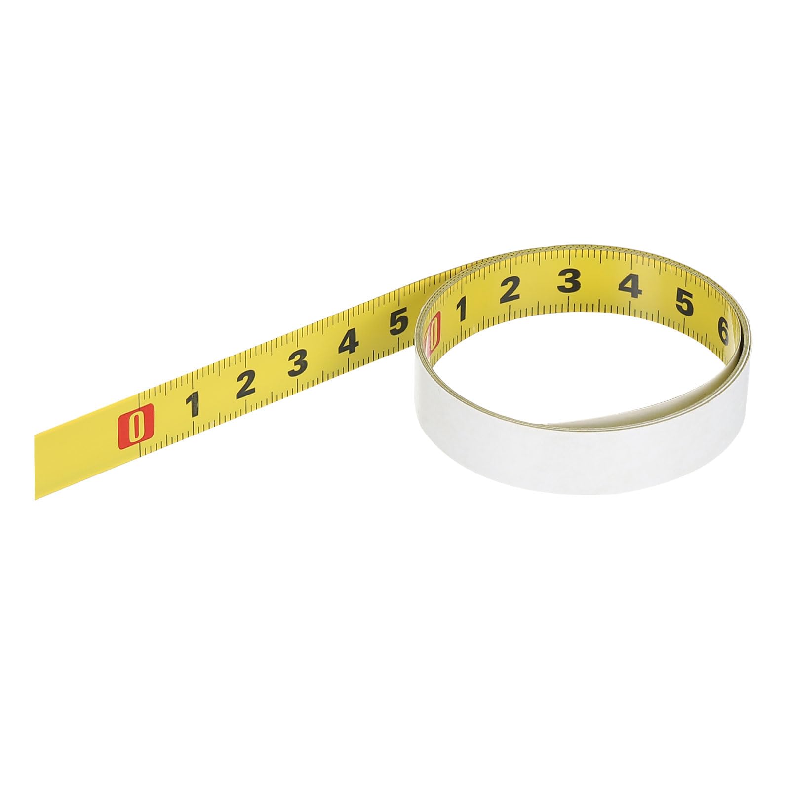 Regla adhesiva de 0,8 m, cinta métrica autoadhesiva de acero de izquierda a derecha, regla de banco de trabajo, respaldo adhesivo para carpintería, sierra de costura, mesa de dibujo, color amarillo
