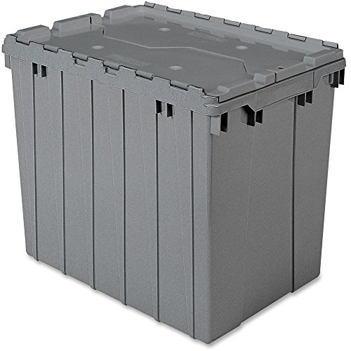 Akro-Mils 39170GREY Attached Lid Container 17 Gal Gray