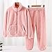 Fleece Pajamas Sets for Teens Kids Boys Girls Soft Comfy Fluffy Pajamas Set Loose Plush Warm Flannel Winter Sleepwear (2-Pink, 7-8 Years)