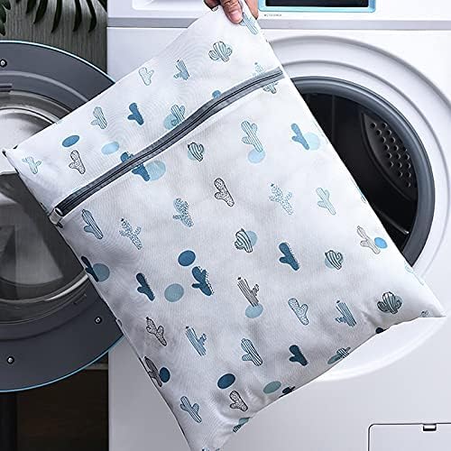 Image of HomeCloud Mesh Laundry Bags | Safeguarding Delicate Fabrics in Your Washing Machine | Set of 5 with Zip Lock for Delicate Clothes, Stockings, Underwear, Bras & Lingerie (Blue)