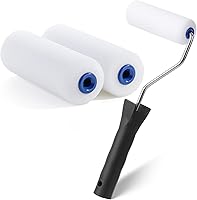 BatesChoice 4 Inch Paint Roller Frame with 2 Foam Covers - Precision Tool for Trim, Edges & Small Surfaces