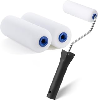 BatesChoice 4 Inch Paint Roller Frame with 2 Foam Covers - Precision Tool for Trim, Edges & Small Surfaces