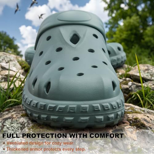 Image of KEMISANT Cushioned Clogs Mules for Men Garden Beach Water Fun-Lightweight | EVA Cushioned Footbed| Arch Support | Slip-resistant | Unisex