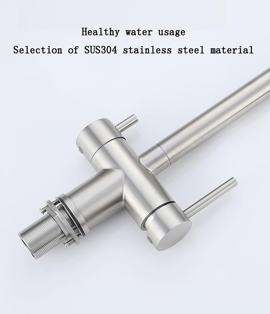 Robinet de cuisine avec douchette extractible - Mitigeur monocommande pivotant à 360° pour débit d'eau haute pression