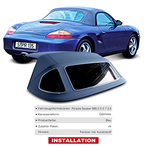 Frankberg Cabrioverdeck Softtop Verdeckbezug Blau Kompatibel mit Box.Ster 986 2.7L-3.2L Benzin 1996-2002 Replace# PR-2291-442-2994
