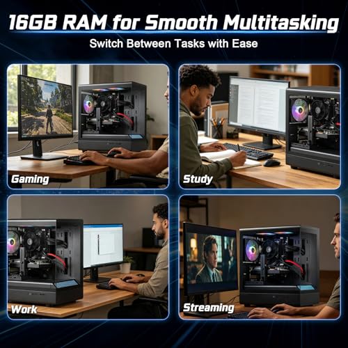 Image of Prebuilt Gaming PC Desktop,R5 5500,RX550 4G,Tower Computers