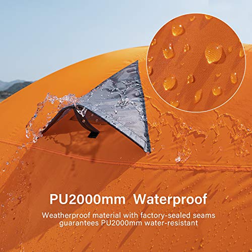 Carpa para camping 4 personas BISINNA con toldo impermeable miniatura 6