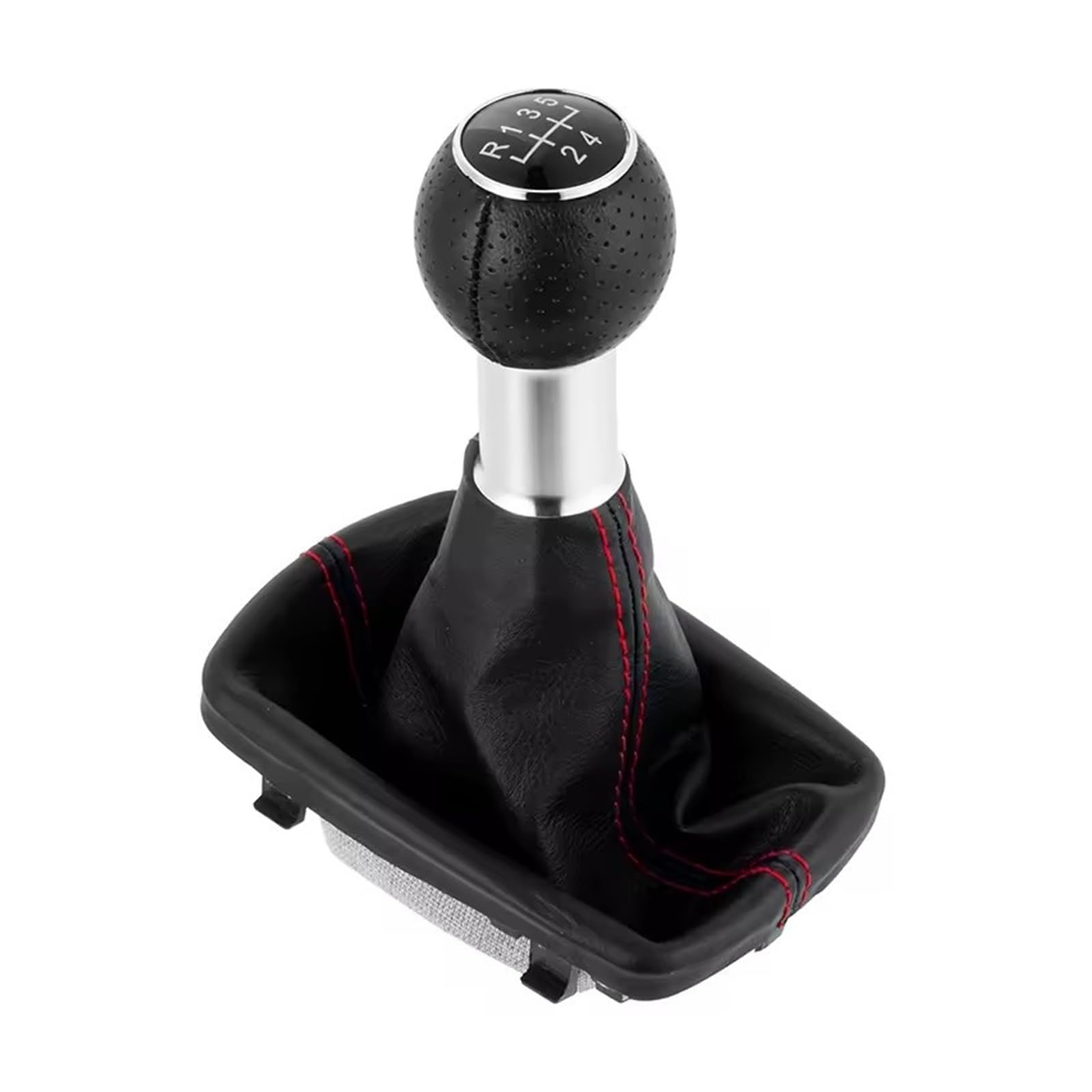 Glblpexelr Red R12345 For A3 S3 2000 2001 2003 Gear Knob Replacement Abs Plastic/Pu Leather
