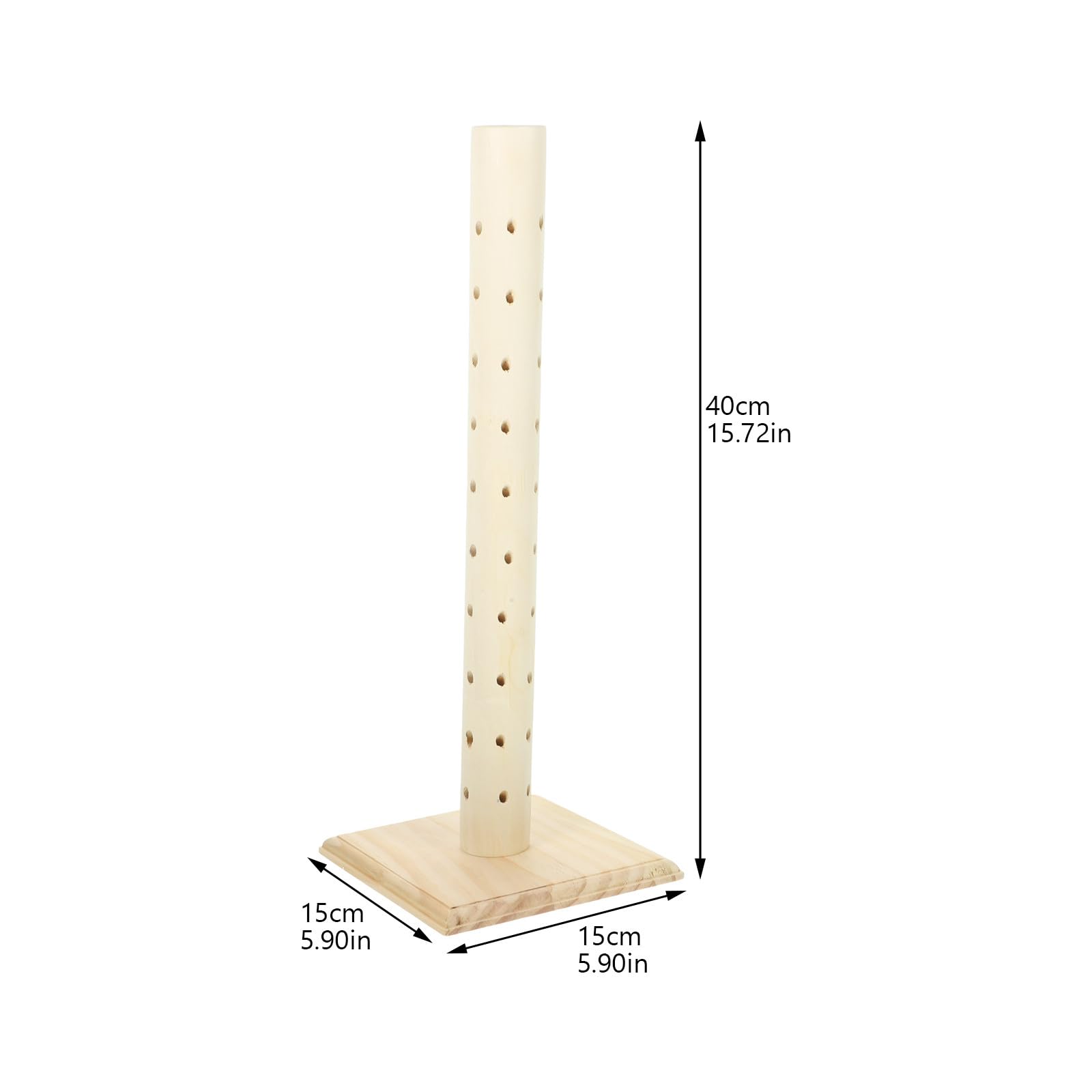 CALLARON Support à Sucettes Bois 60 Trous Forme Colonne Porte-Bâtonnets pour Étalage de Confiseries et Buffet Sucré