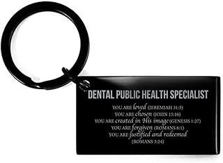 Dental Public Health Specialist Keyring Religious gifts, To My Dental Public Health Specialist You are loved, you are chosen Romans 3:24, Dental Public Health Specialist Inspirational Faith Christian