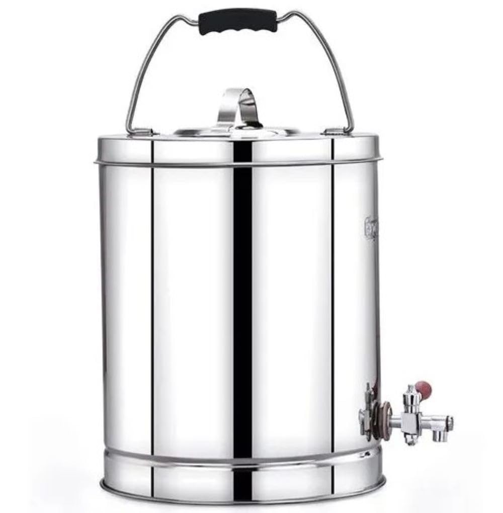 Thermos tradizionale in acciaio inox per tè e caffè, per bevande calde e fredde, dispenser per bevande con beccuccio, per casa, ufficio, feste e viaggi (acciaio inossidabile, 2,5 litri)