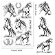 craspire Pferde Clear Stamps Pferde U-Förmige Hufe Transparent Silic1 Stempel Gummistempel Für Scrapbooking Geburtstag Fotoalbum Thanksgiving-Kartenherstellung 4.3 x 6.3 x 0.1 Zoll