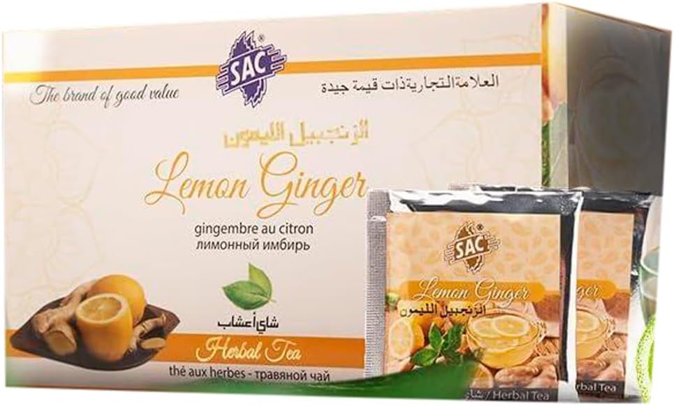 SAC Lemon Ginger Green Tea 20 Sachets