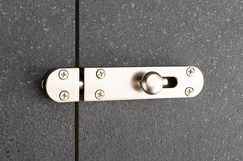Image of 4 Pieces Baby Latch for Bathroom /Satin Matt Latch Lock for Main Door /Door Lock Latch for Home /Bedroom /Office & Door Stopper (Satin Matt, Pack of 4)