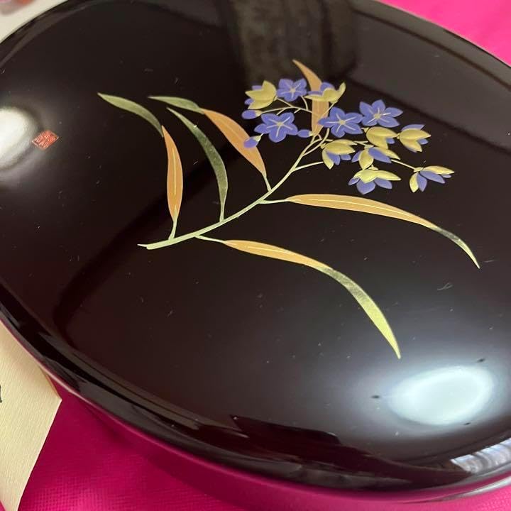 会津塗り 二段 重箱 会津塗り重箱 (取手付き木箱入り) 木製本漆塗