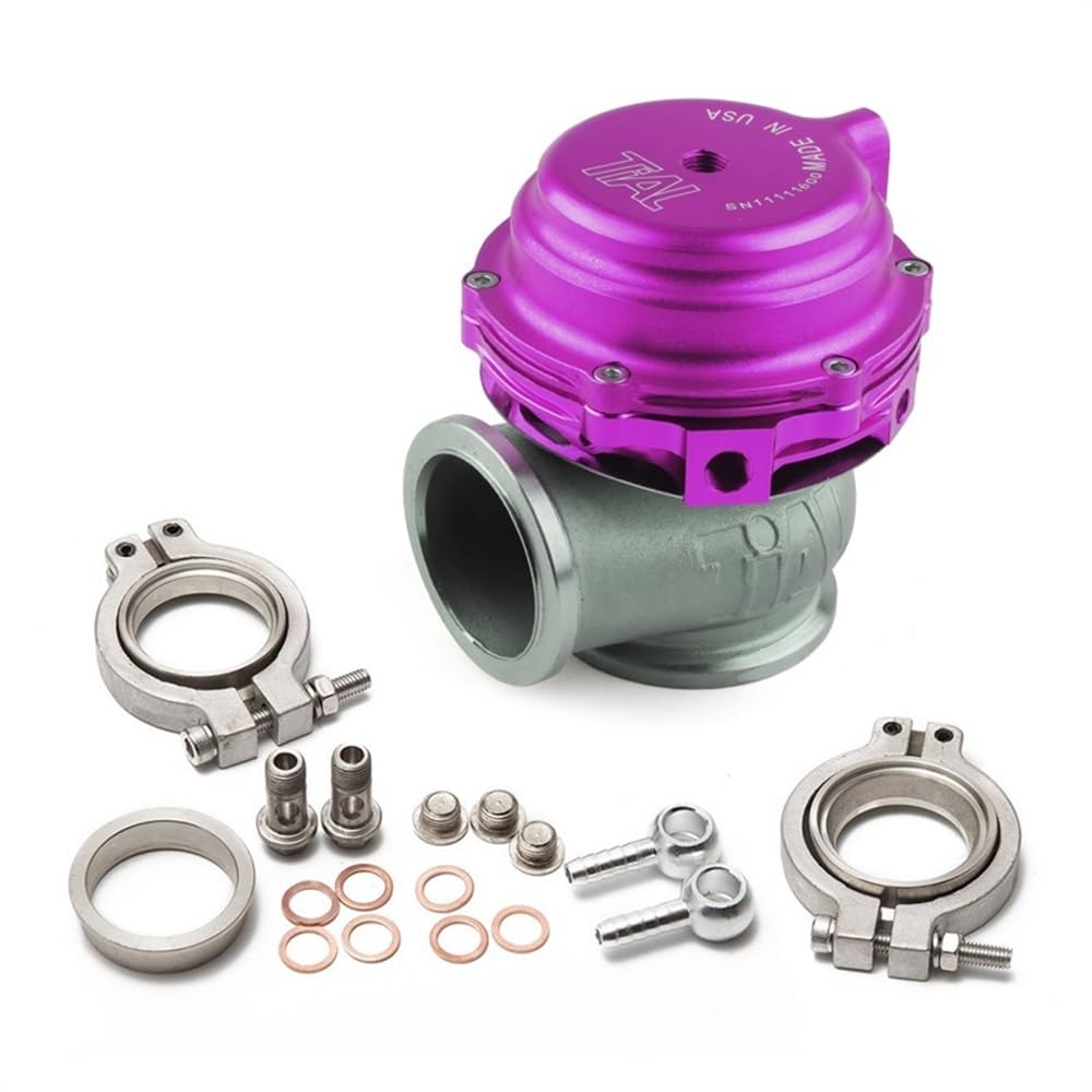 VáLvulas De Escape Válvula de descarga externa Universal de 38mm, válvula de descarga Turbo con bridas de banda en V for válvula de descarga de colector Turbo de sobrealimentación Valvula De Descarga(