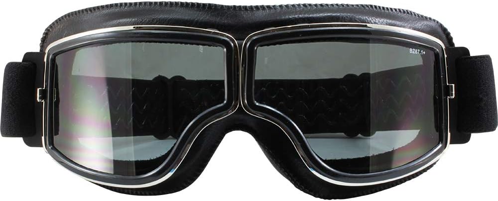 Birdz Condor Black Sport Padded Motorcycle Riding Goggle with Smoke Lens - Image 2