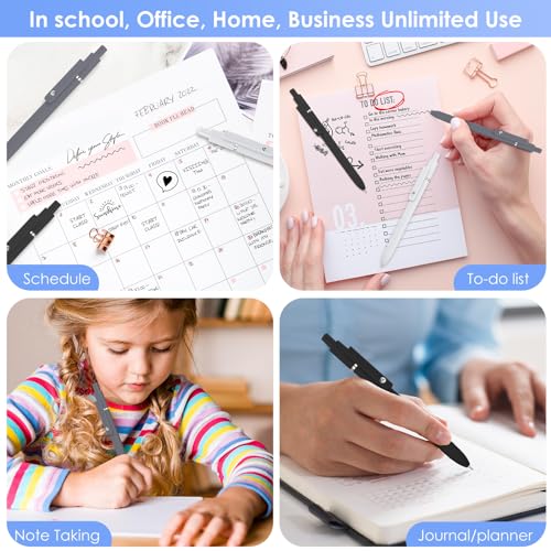 Image of Gel Pens, 6pcs 0.5mm Black Ink Fine Point Pens, Cute Office School Supplies | Quick Dry Smooth Writing Pens For Journaling Note Taking, Anniversary Birthday Gifts for Men Women, Nurse Aesthetic Pen