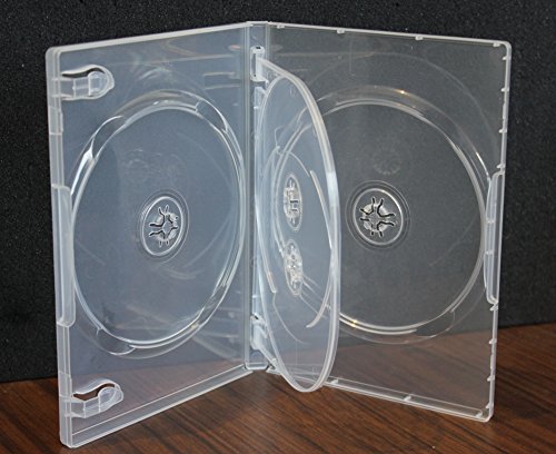 10 Pack Crystal Clear Standard Size 4 DVD Case Box 14mm Four Discs