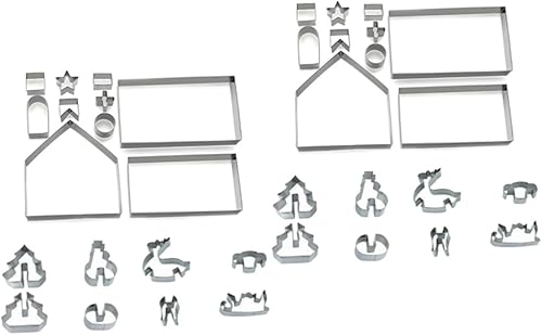 ABOOFAN 36 Pcs Gingerbread Cookie Cutter Christmas Baking Cutters Cookie Cutters for Baking Christmas Cookie Cutter Reindeer Cookie Cutters Xmas