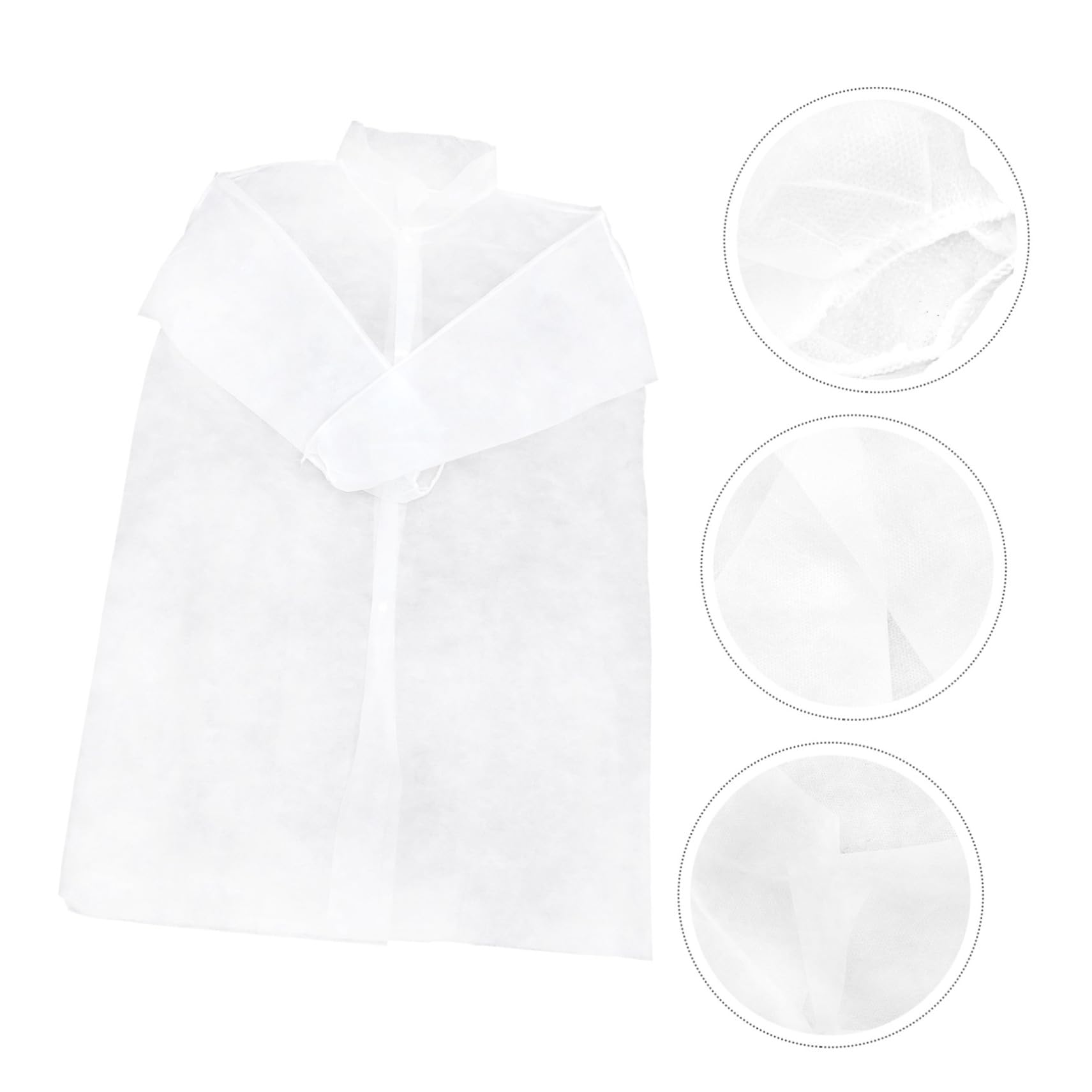 GALPADA Lab Coat Monouso Bianco Non Tessuto, Facile da Indossare e Togliere, per Manutenzione e Lavorazione Alimentare, Confezione da 10 Pezzi Stile Casuale