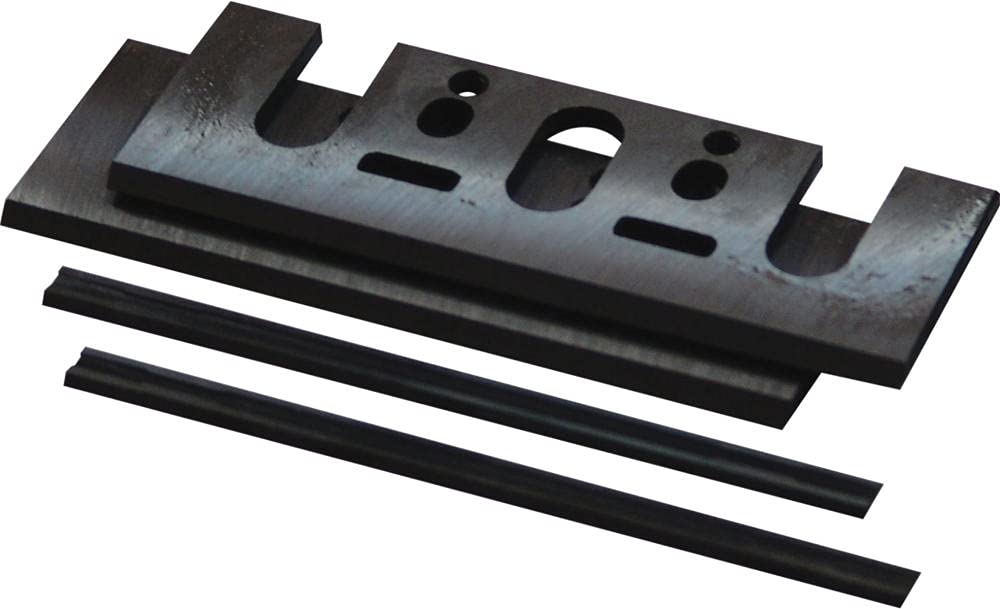 3‑1 / 4 & quot; JUEGO DE CUCHILLAS DE CEPILLADORA DE 82 mm CON PLACA DE JUEGO JUEGO DE CUCHILLAS DE DOBLE FILO ADAPTADOR UNIVERSAL, como se muestra
