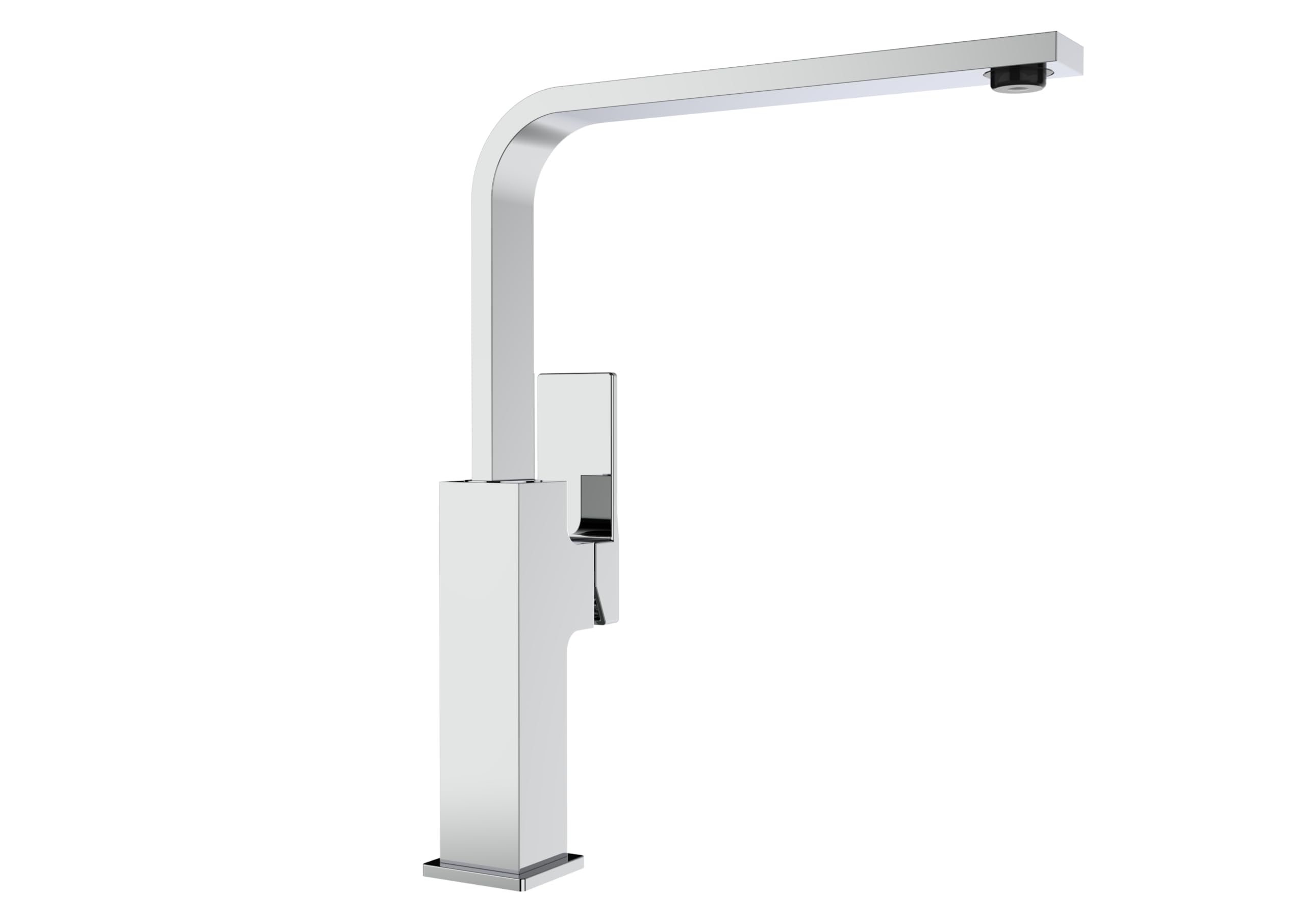 TEKA Grifo Cocina Monomando, Caño Alto Giratorio, Aireador Antical, Caudal Limitado 5 l/min, Cartucho Cerámico, Sistema Easy-Quick, Cromado, Modelo Brooklyn BKY 915