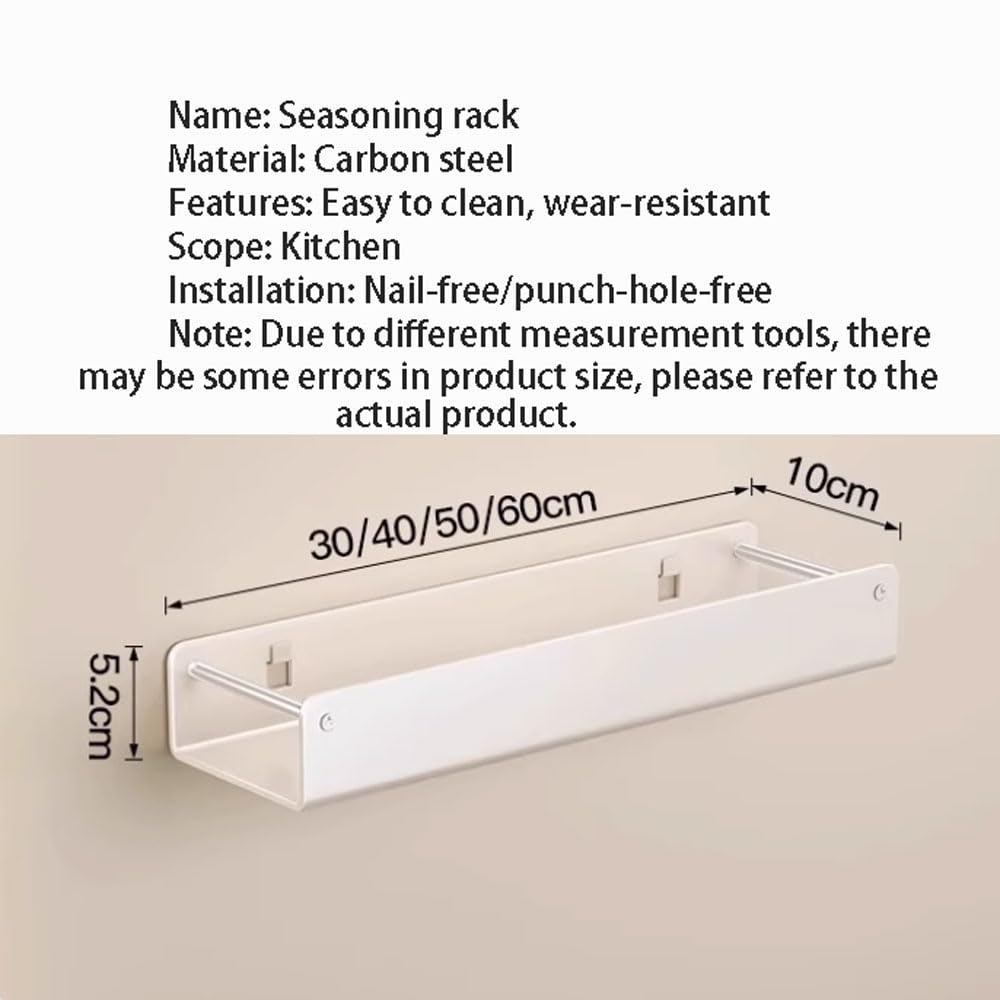 Organizador de especias montado en la pared, estante de almacenamiento de 2 niveles para cocina y baño, estante versátil de despensa para condimentos y cosméticos