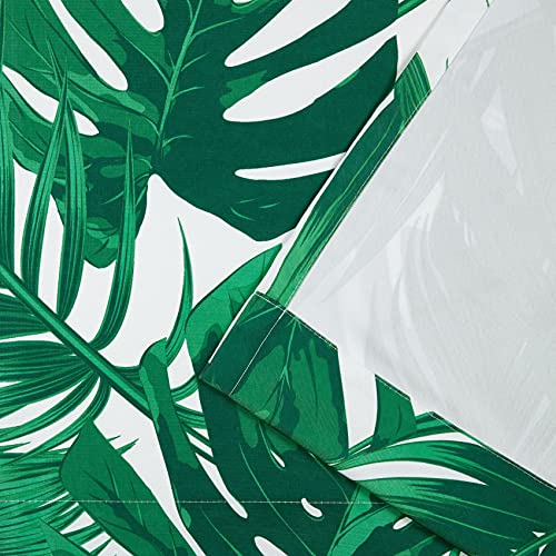 Exclusive Home Jamaica Palm Indoor/Outdoor Light Filtering Grommet Top Curtain Panel, 54"X96", Green, Set Of 2 #TOP3