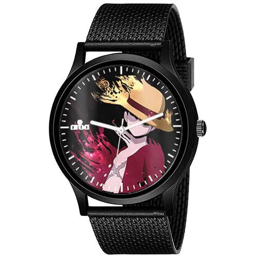 AROA Watch New Watch for Minimalist One Piece Monkey D Luffy Model : 782 Black Metal Type Analog Black Strap Watch Black Dial for Men Stylish Watch for Boys (B0C8DN2GHP) Amazon Price History, Amazon Price Tracker