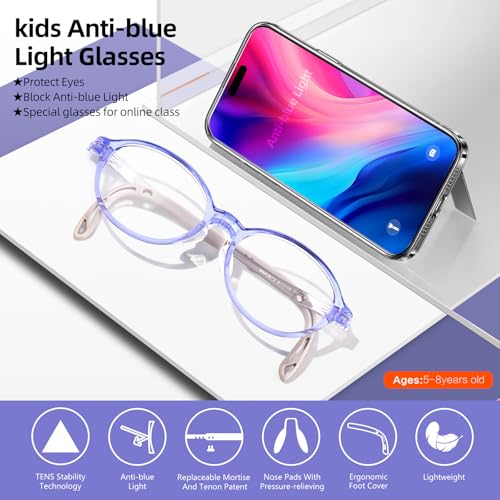 Image of EYEBUDDY Blue Light Glasses for Kids Boys Girls,Computer Gaming Bluelight Glasses,Fake Glasses for Ages 2-12
