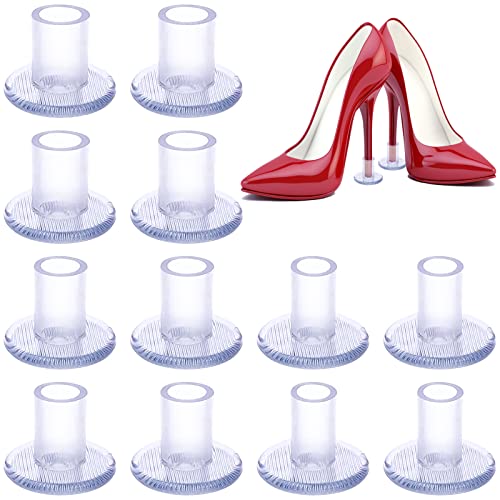 KINGOZOYI 6 Paires de Protege Talon, Embouts Talons Femme Haut Talon, Protecteurs Talon, Transparents 3 Tailles Protecteurs de Talons Hauts Embouts de Talons Cover