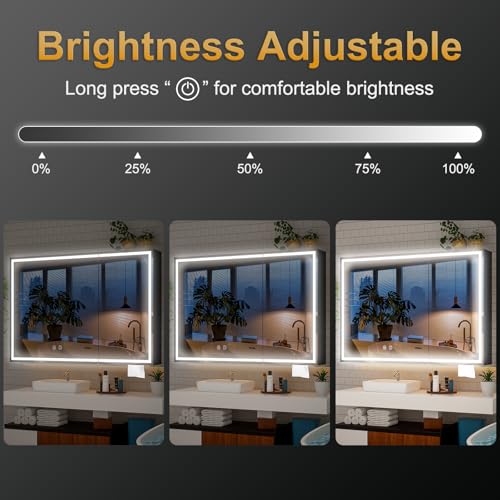 Umeiga SURFACE MEDICINE CABINET MIRROR Led Bathroom Medicine Cabinet With Light, Recessed/Surface Medicine Cabinet With Mirror 5 Storage Shelf, Defogger, Lighted Mirrored Storage Cabinet Wall Cabinet thumb #4