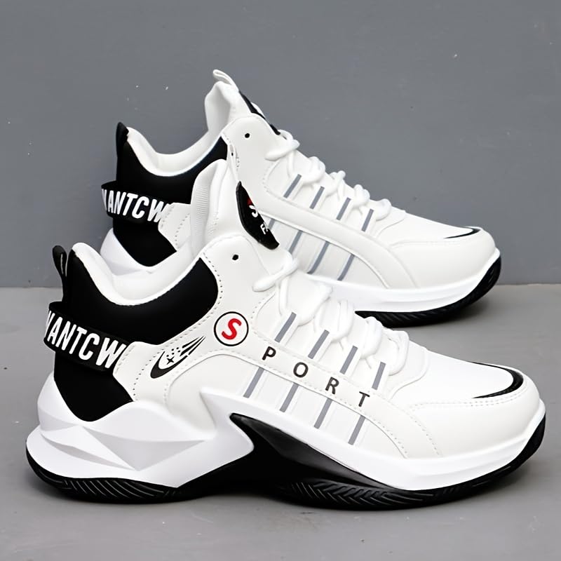 Men's Lace-up Sneakers, Shoes Athletic Shoes, Shock Absorbing and Breathable Shoes for Running Basketball Workout Gym4