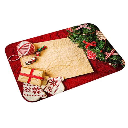 Image of Christmas Door Mat Anti-Slip Home Decor for Entrance New Year Indoor Outdoor Style 8