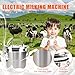 Goat Milking Machine, Portable Goat Milking Machine 6 L for Cows & Goats, Pulsating Vacuum Pump, 304 Stainless Steel Bucket, Easy Cleaning, Adjustable Speed, Auto Stop Valve,Milking Machine for Goats