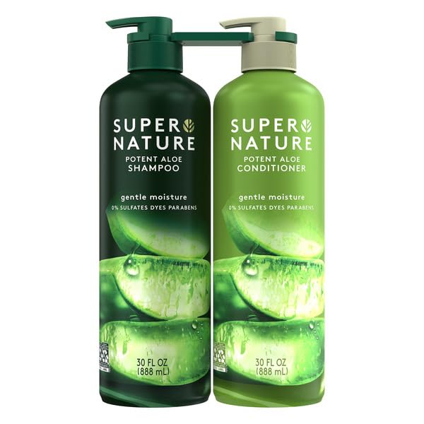 1 pack of Super nature potent aloe shampoo and conditioner