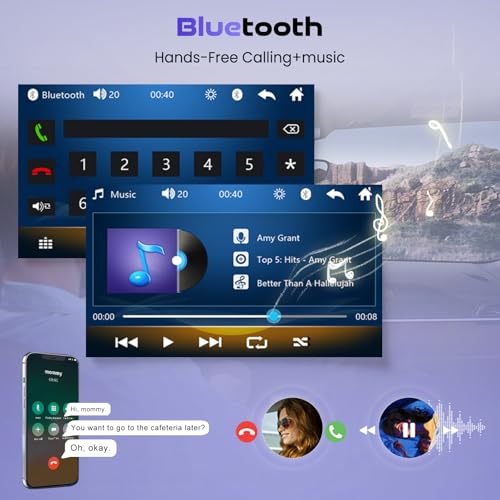 Radio para auto Single Din 7 pulg con pantalla táctil y Bluetooth miniatura 2