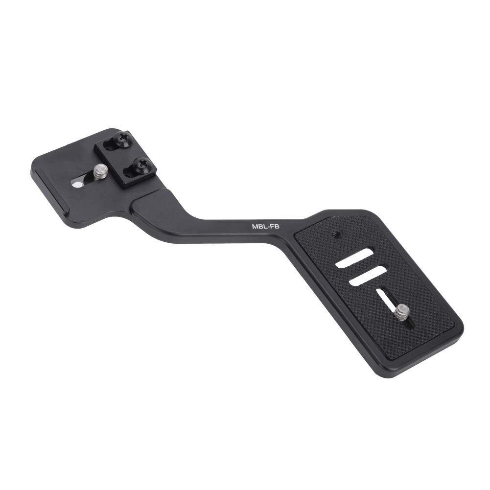 Staffa per treppiede per torcia per fotocamera in lega di alluminio con doppia vite da 1/4 di pollice per supporto DSLR Supporto per illuminazione da studio fotografico