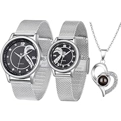 ZB-c. Silver, Black, Watch + Necklace