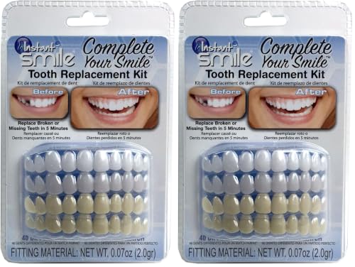 Image of Instant Smile Complete Your Smile Temporary Tooth Replacement Kit - Replace a Missing Tooth in Minutes - Patented (Pack of 2)