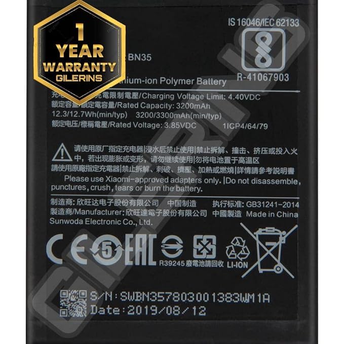 Image of Original BN35 Battery for Redmi 5 /NZ945 Battery with 1 Year Warranty** (CC86)