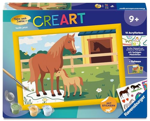 Malen nach Zahlen cadeau anniversaire licorne Aurora pour coffret peinture enfant