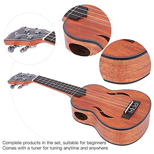 Kit de Ukuleles de concerto, conjunto profissional de Ukulele 21 polegadas cor de madeira mogno para