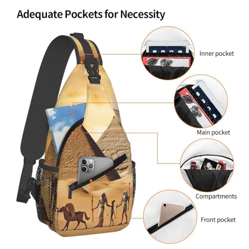 Bolso cruzado Ancient Egypt para hombre y mujer miniatura 4
