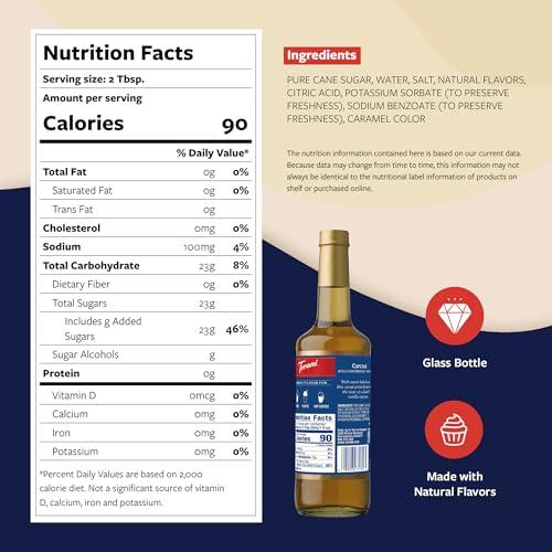 Image of Torani Coffee Syrup, Cupcake Flavoring for Drinks, Glass Bottle with Pump Included, 25.4 Fl Oz