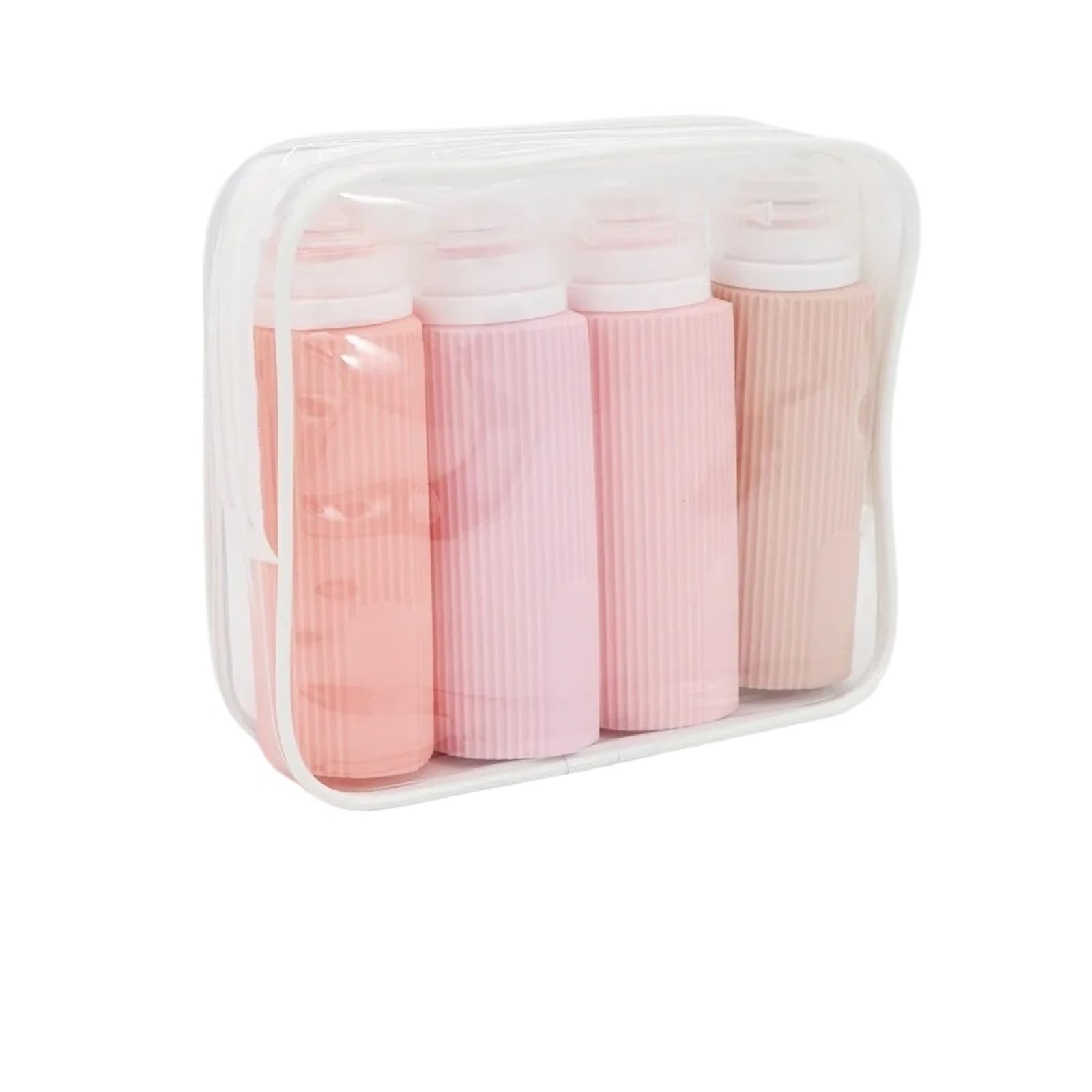 XIEHYA 4pcs 100ML Silicone Travel Bottles Accessories Portable Free Leak Proof Squeezable Size Containers For Toiletries(MULTI)